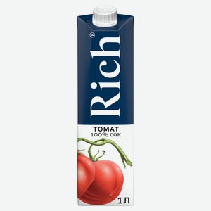 Сок Rich Томатный с солью и мякостью, 1 л, тетрапак